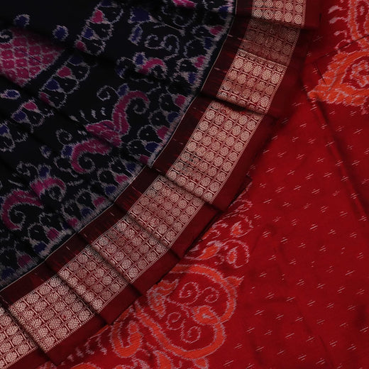 ସମ୍ବଲପୁରୀ ହ୍ୟାଣ୍ଡଲୁମ୍ ରେଶମ ସାରୀ - ବିଳାସପୂର୍ଣ୍ଣ ପାଟା |