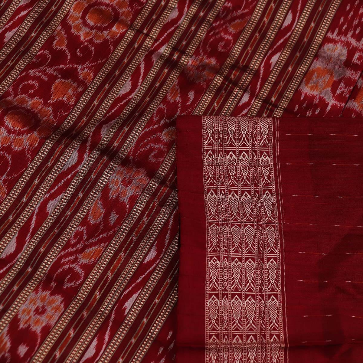 Handloom Sambalpuri Ikkat Silk Saree Handloom Saree_Sambalpuri Silk Priyadarshini Handloom 