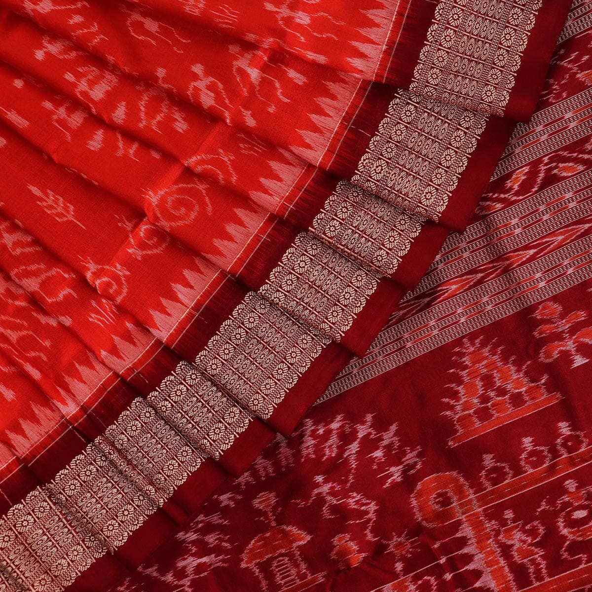 Pure Silk Sambalpuri Handwoven Designer Saree – Essence of India