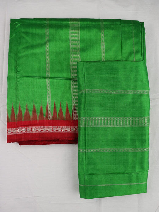 Green Sambalpuri Silk Dhoti