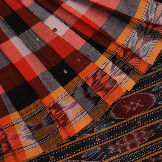 Handloom Sambalpuri Poly-Cotton Ikkat  Saree