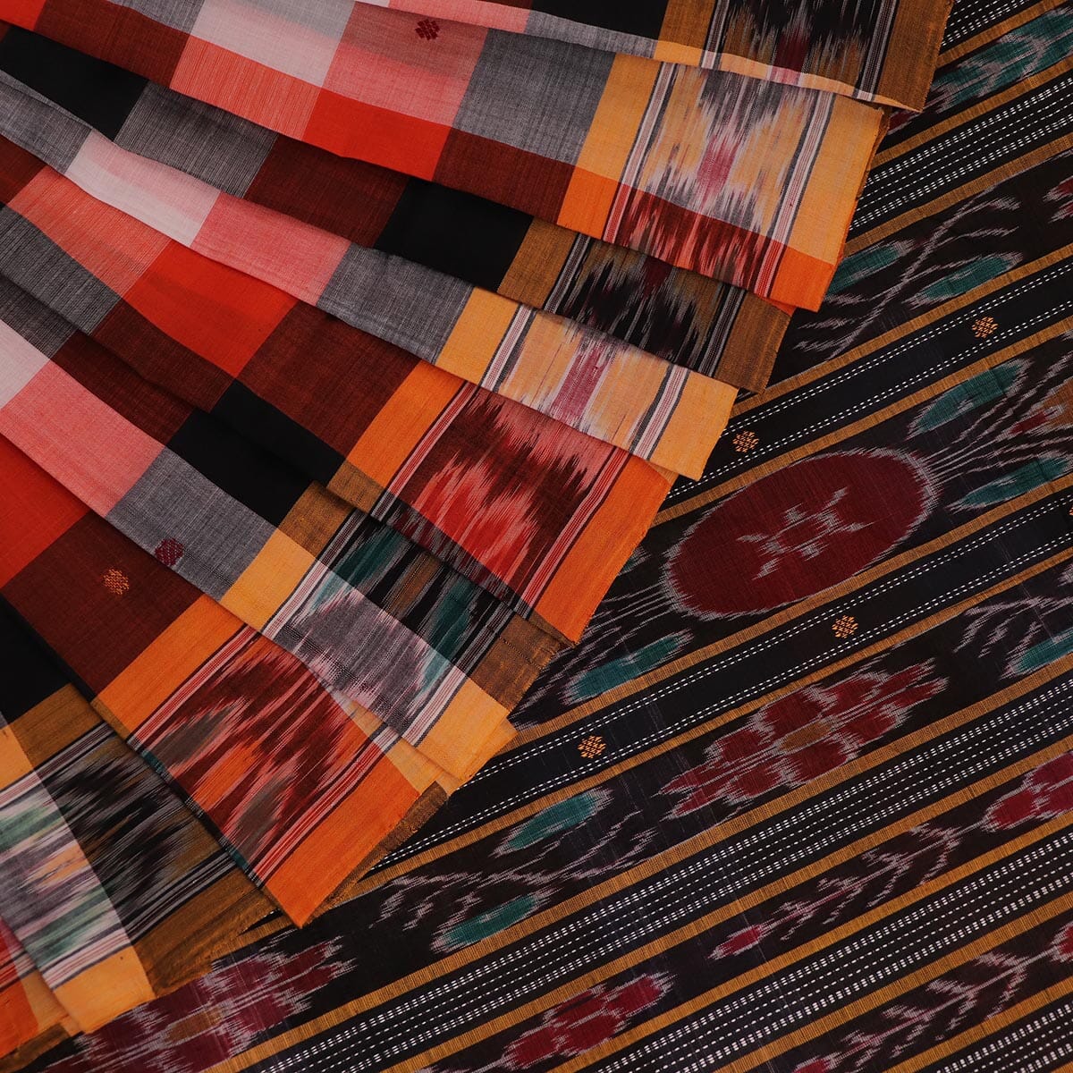 Handloom Sambalpuri Poly-Cotton Ikkat Saree Handloom Saree_Cotton Priyadarshini Handloom 