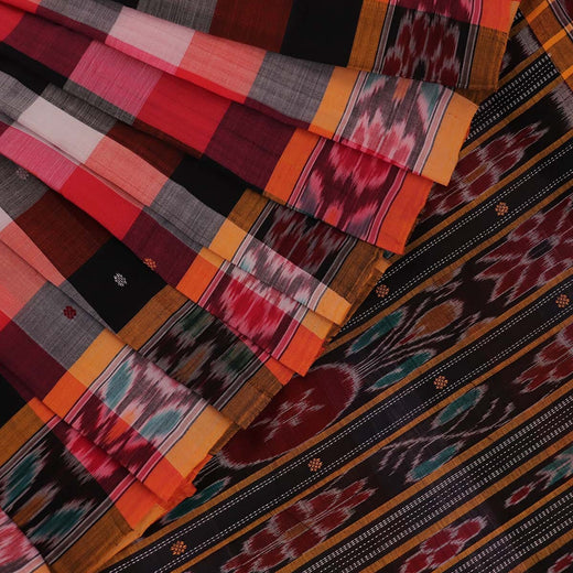 Handloom Sambalpuri Poly-Cotton Ikkat  Saree