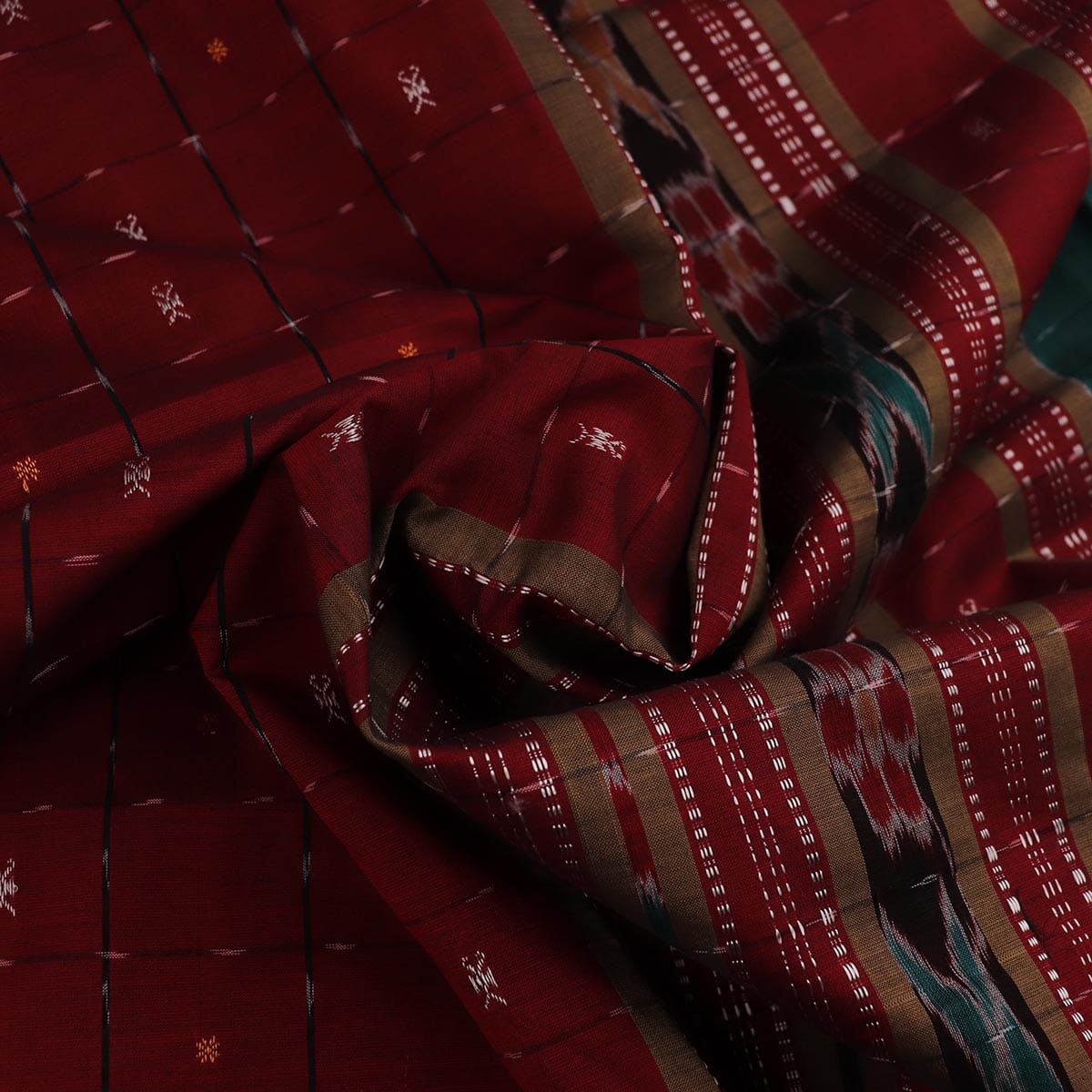 Handloom Sambalpuri Poly-Cotton Ikkat Saree Handloom Saree_Cotton Priyadarshini Handloom 