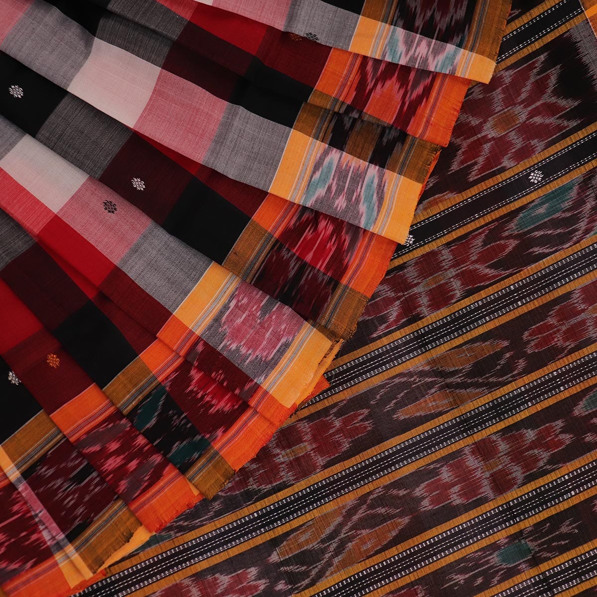 Handloom Sambalpuri Poly-Cotton Ikkat Saree Handloom Saree_Cotton Priyadarshini Handloom 