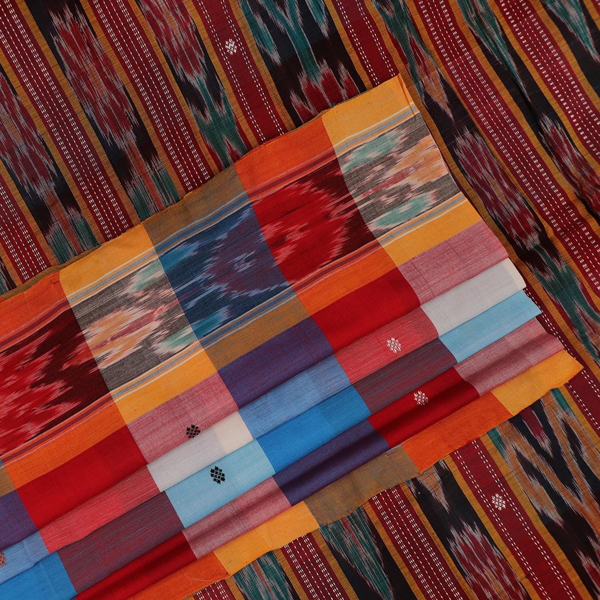 Handloom Sambalpuri Poly-Cotton Ikkat Saree Handloom Saree_Cotton Priyadarshini Handloom 