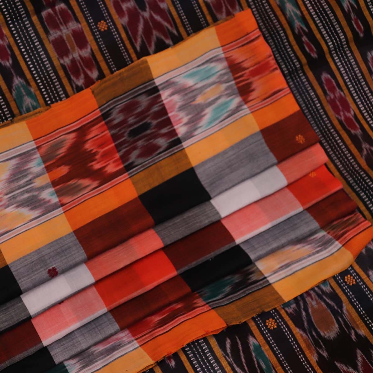 Handloom Sambalpuri Poly-Cotton Ikkat Saree Handloom Saree_Cotton Priyadarshini Handloom 