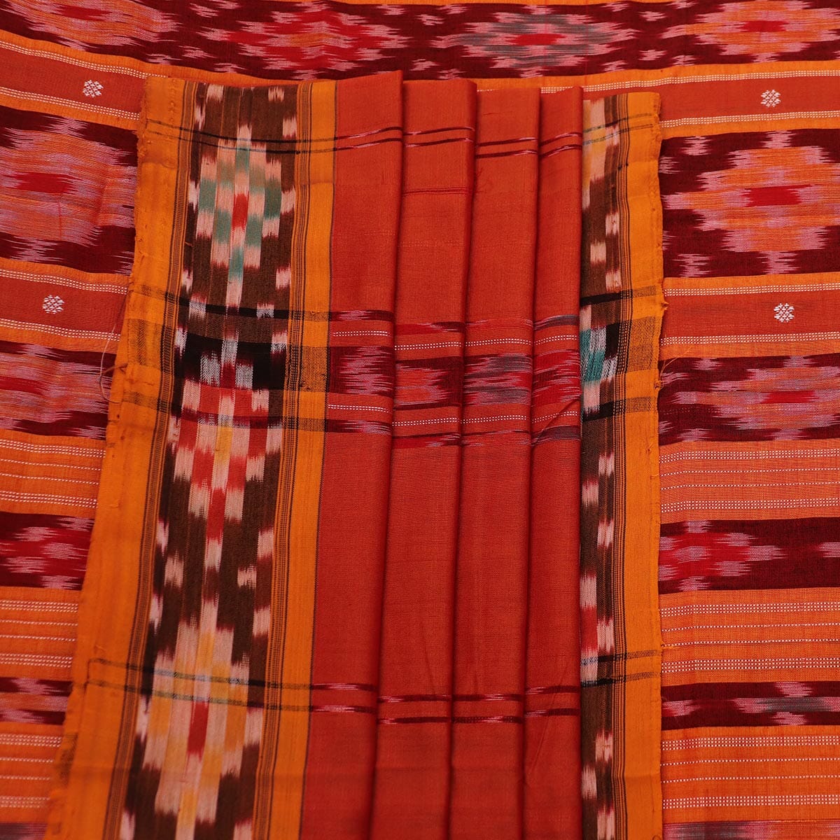 Handloom Sambalpuri Poly-Cotton Ikkat Saree Handloom Saree_Cotton Priyadarshini Handloom 