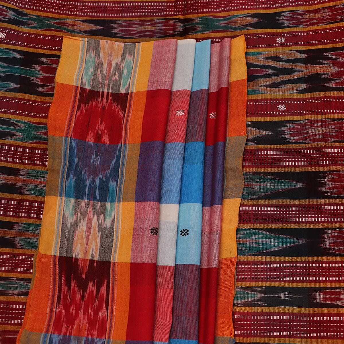 Handloom Sambalpuri Poly-Cotton Ikkat Saree Handloom Saree_Cotton Priyadarshini Handloom 