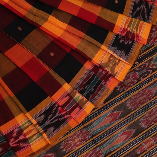 Handloom Sambalpuri Poly-Cotton Ikkat  Saree