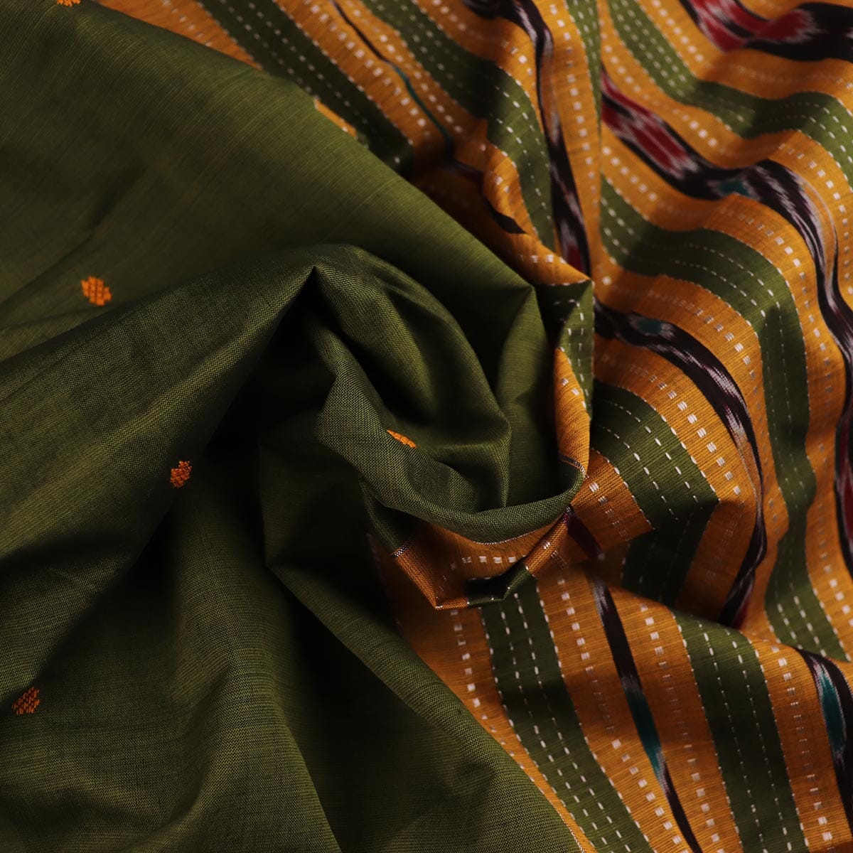 Handloom Sambalpuri Poly-Cotton Ikkat Saree Handloom Saree_Cotton Priyadarshini Handloom 