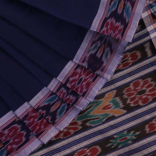 ହ୍ୟାଣ୍ଡଲୁମ୍ ସମ୍ବଲପୁରୀ ପଲି-କଟନ୍ ଇକ୍କାଟ ସାରୀ |