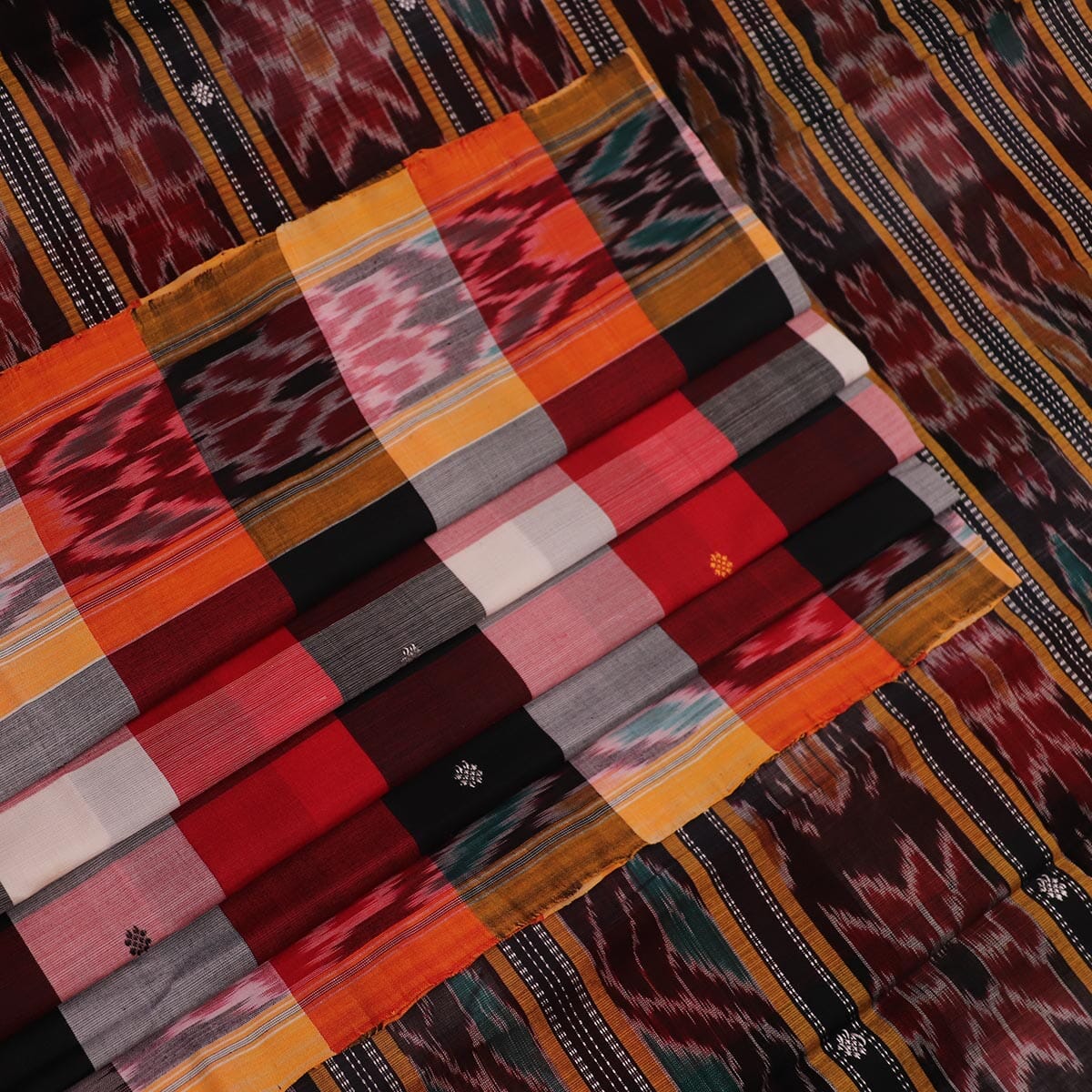 Handloom Sambalpuri Poly-Cotton Ikkat Saree Handloom Saree_Cotton Priyadarshini Handloom 