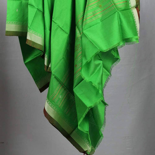 Green Sambalpuri Silk Dupatta