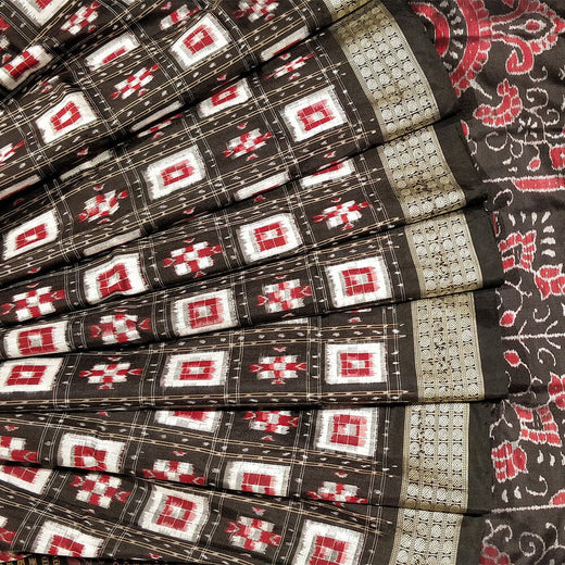 हैंडलूम संबलपुरी सिल्क इक्कत साड़ी