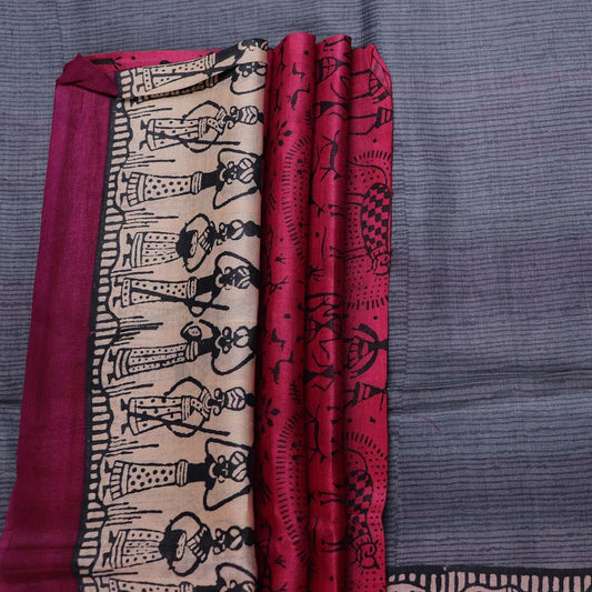 Handloom Sambalpuri Tusser Saree Handloom Saree_Tussser Silk Priyadarshini Handloom 