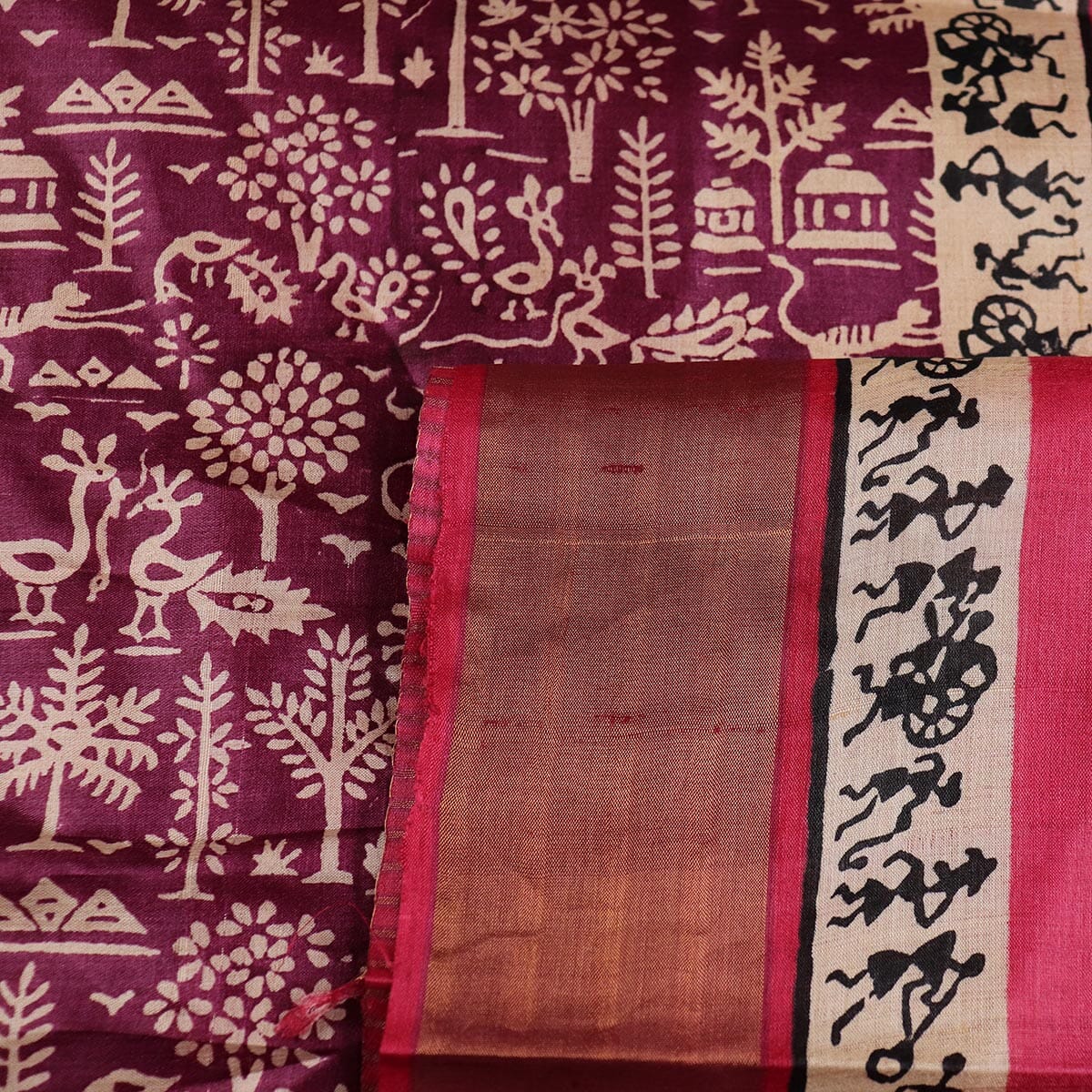 Handloom Sambalpuri Tusser Saree Handloom Saree_Tussser Silk Priyadarshini Handloom 