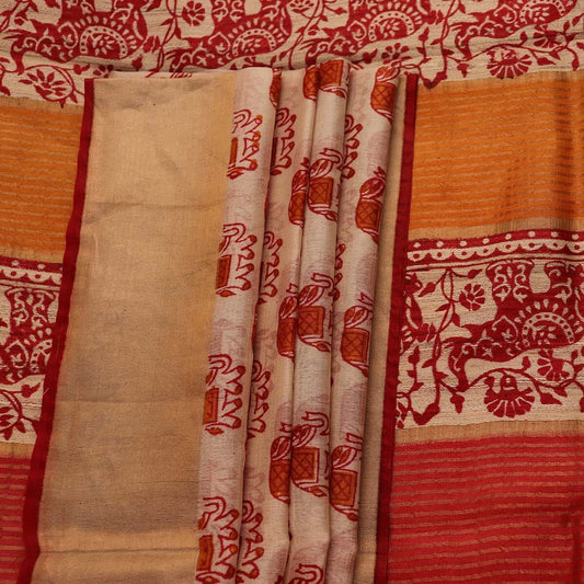 Handloom Sambalpuri Tusser Saree Handloom Saree_Tussser Silk Priyadarshini Handloom 
