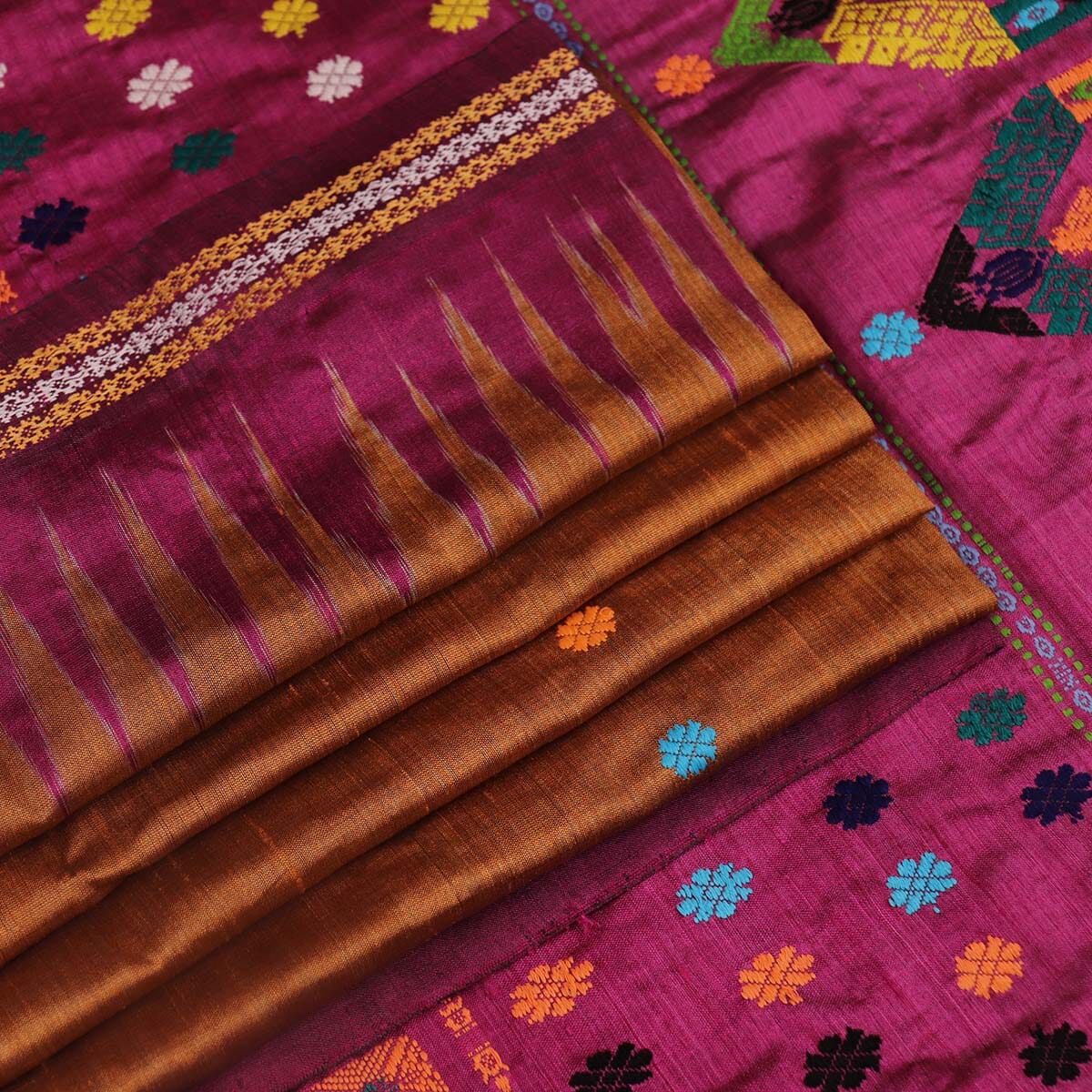 Handloom Sambalpuri Tusser Saree Handloom Saree_Tussser Silk Priyadarshini Handloom 
