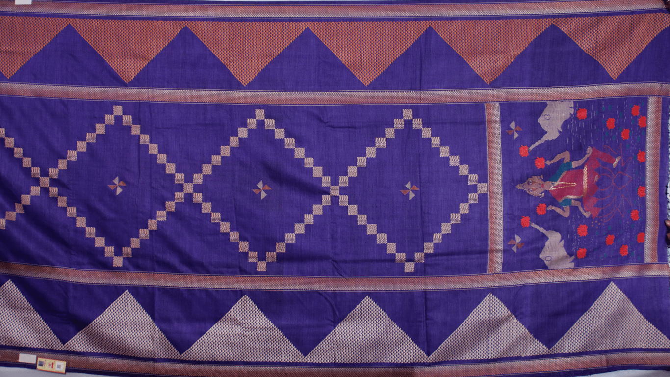 Handloom Sambalpuri Tusser Saree Handloom Saree_Tussser Silk Priyadarshini Handloom 