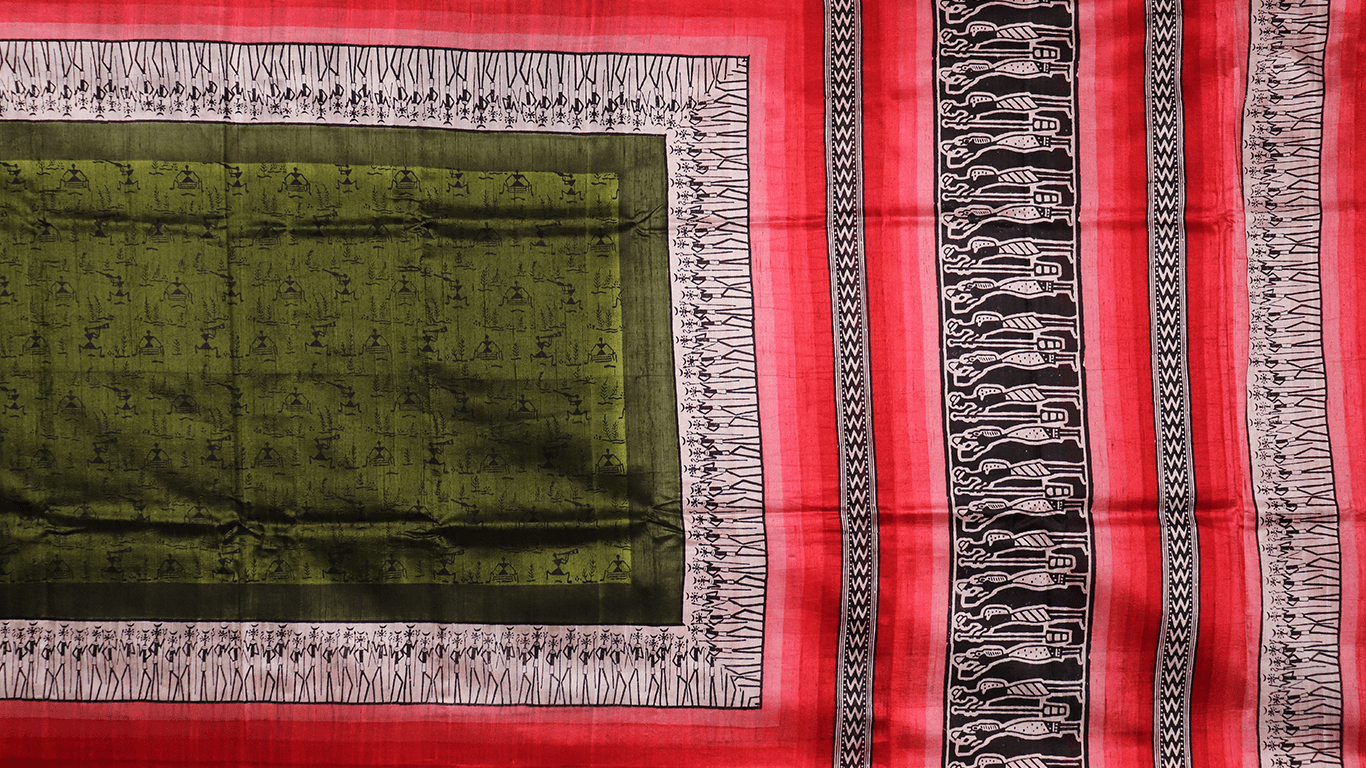 Handloom Sambalpuri Tusser Saree Handloom Saree_Tussser Silk Priyadarshini Handloom 