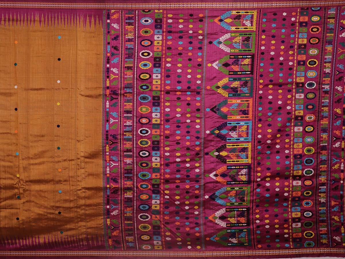 Handloom Sambalpuri Tusser Saree Handloom Saree_Tussser Silk Priyadarshini Handloom 