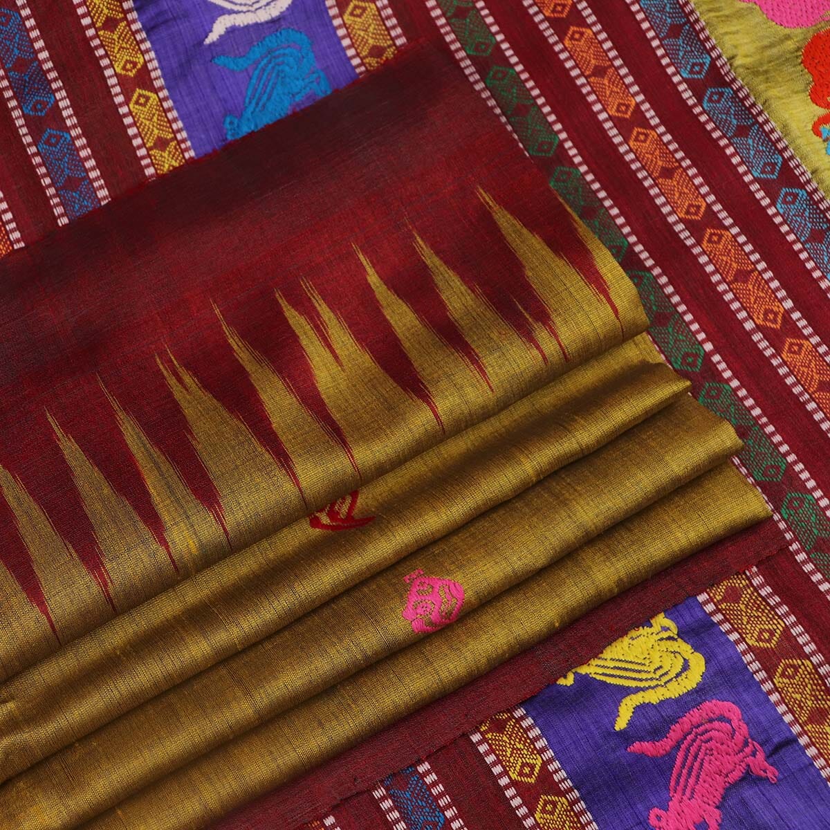 Handloom Sambalpuri Tusser Saree Handloom Saree_Tussser Silk Priyadarshini Handloom 