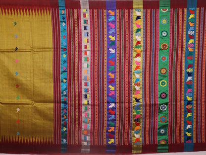 Handloom Sambalpuri Tusser Saree Handloom Saree_Tussser Silk Priyadarshini Handloom 