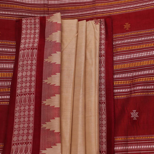 Handloom Sambalpuri Tusser Saree Handloom Saree_Tussser Silk Priyadarshini Handloom 