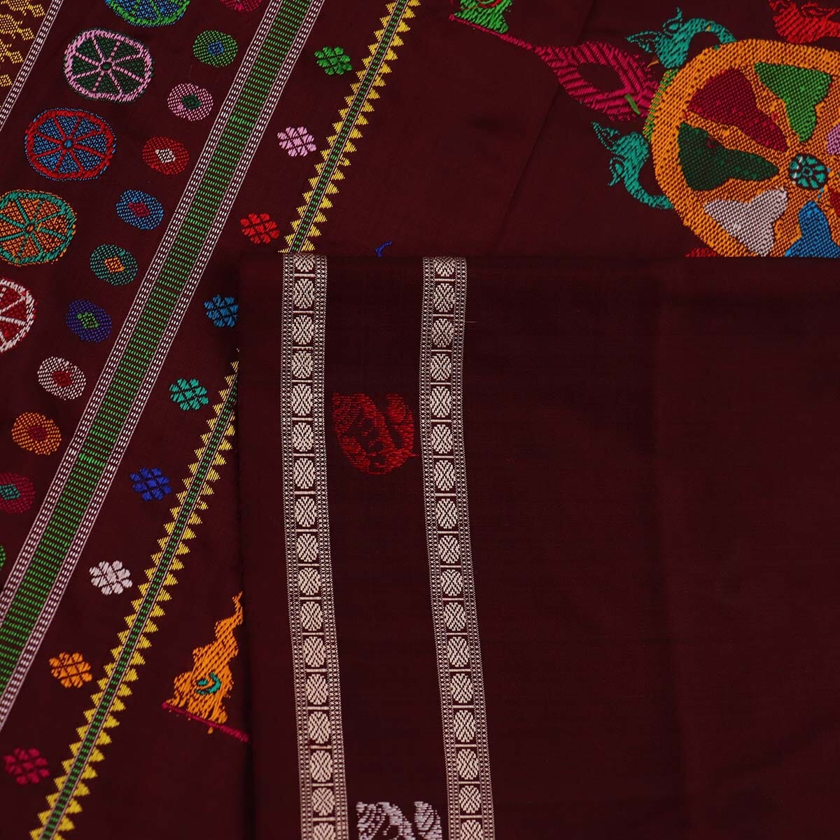 Handloom Silk Bomkai Saree Handloom Saree_Bomkai Silk Priyadarshini Handloom 