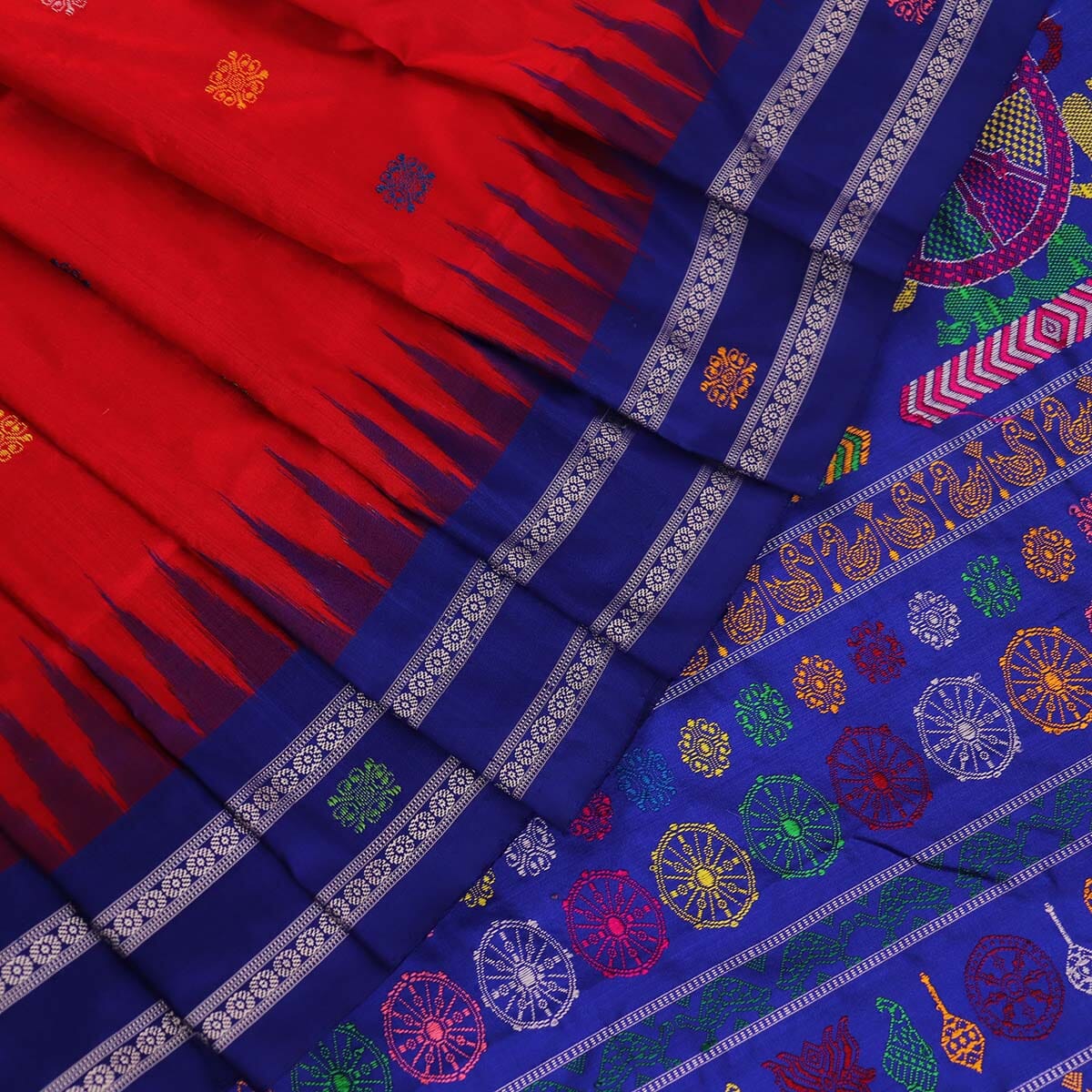 Handloom Silk Bomkai Saree 386