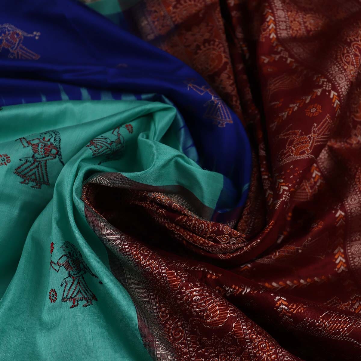 Handloom Silk Bomkai Saree Handloom Saree_Bomkai Silk Priyadarshini Handloom 