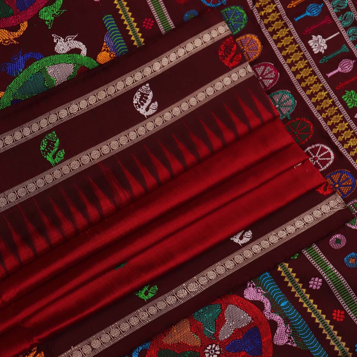 Handloom Silk Bomkai Saree Handloom Saree_Bomkai Silk Priyadarshini Handloom 