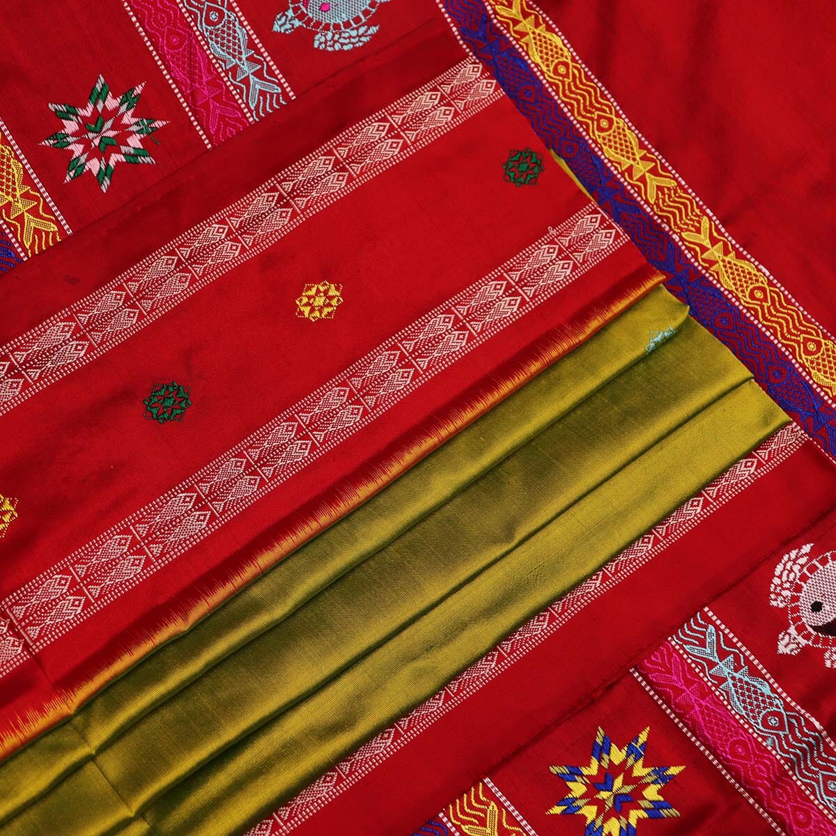 Handloom Silk Bomkai Saree Handloom Saree_Bomkai Silk Priyadarshini Handloom 
