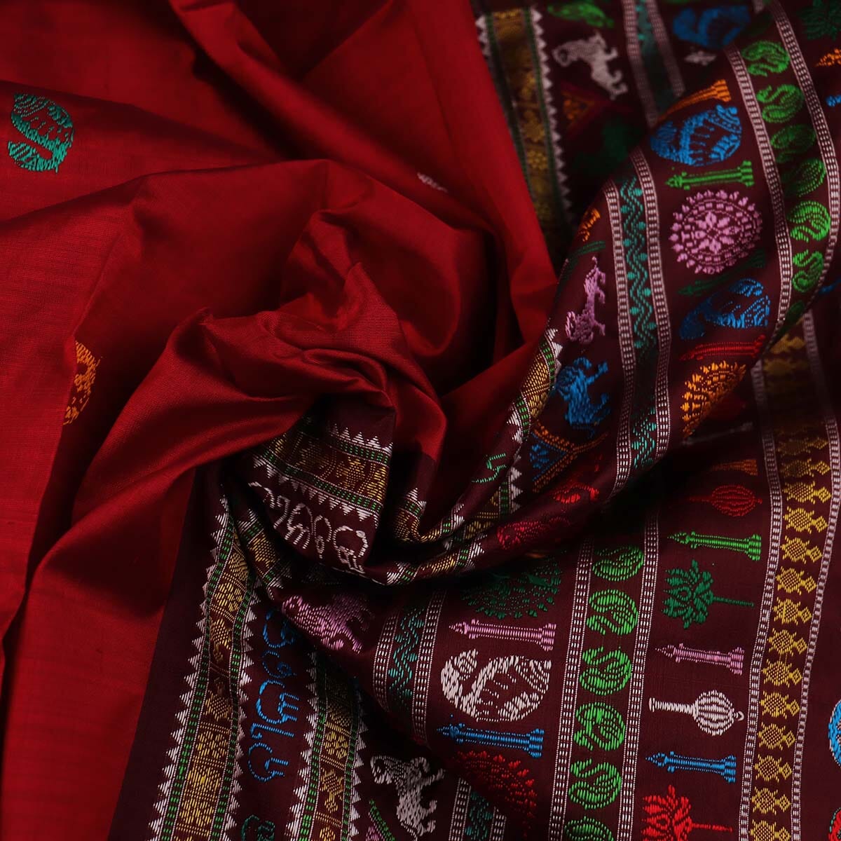 Handloom Silk Bomkai Saree Handloom Saree_Bomkai Silk Priyadarshini Handloom 