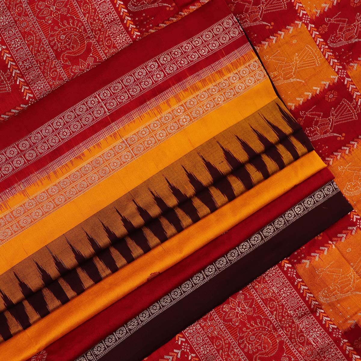 Handloom Silk Bomkai Saree Handloom Saree_Bomkai Silk Priyadarshini Handloom 