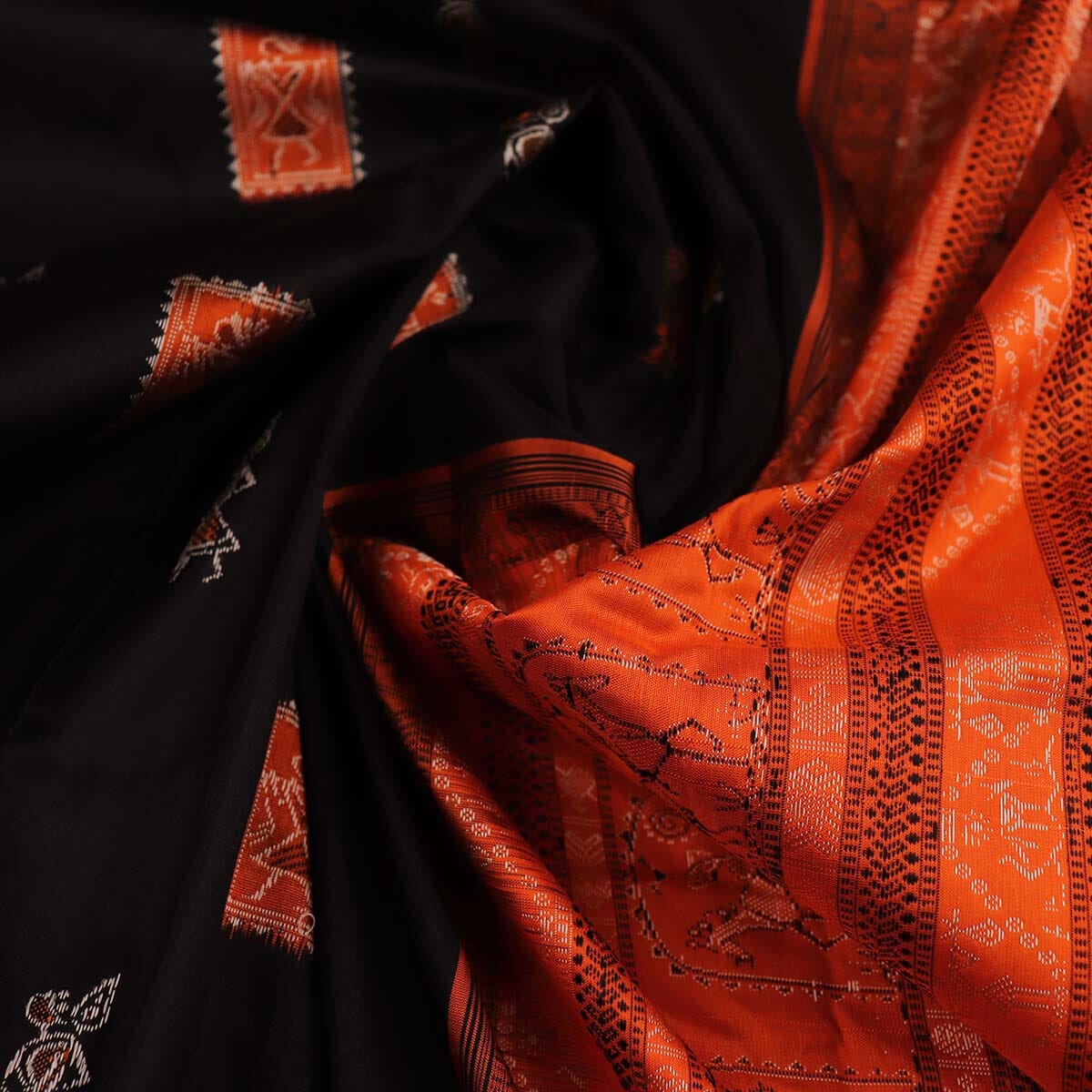 Handloom Silk Bomkai Saree Handloom Saree_Bomkai Silk Priyadarshini Handloom 