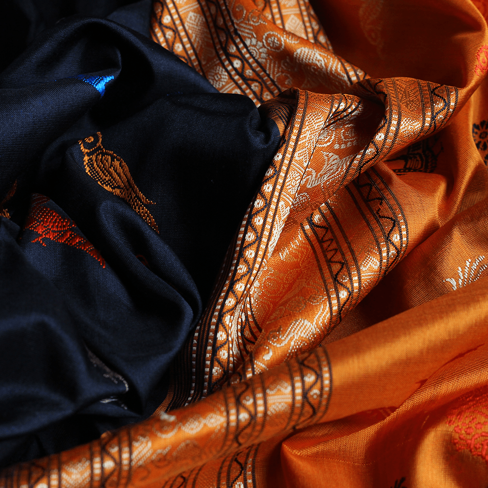 Handloom Silk Bomkai Saree Handloom Saree_Bomkai Silk Priyadarshini Handloom 