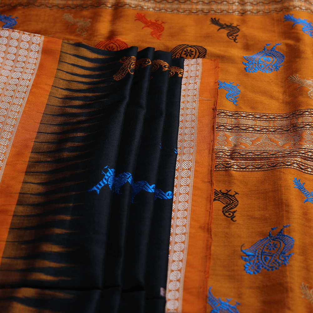 Handloom Silk Bomkai Saree Handloom Saree_Bomkai Silk Priyadarshini Handloom 