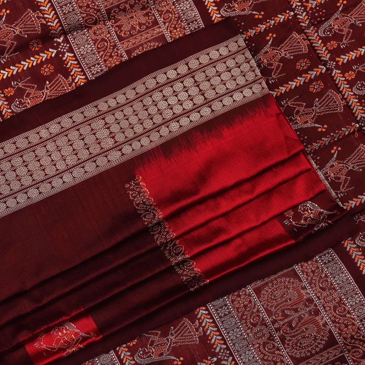 Handloom Silk Bomkai Saree Handloom Saree_Bomkai Silk Priyadarshini Handloom 