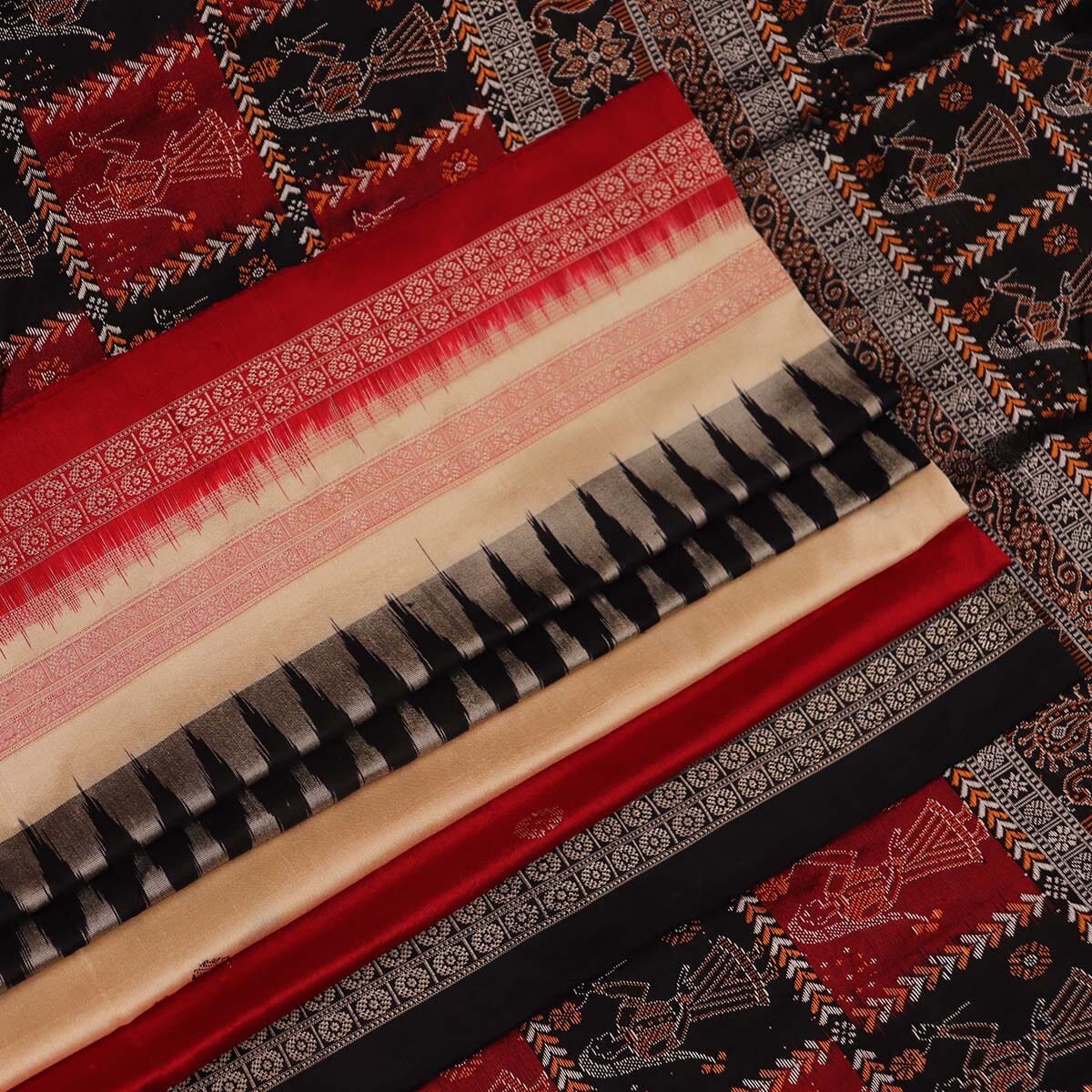 Handloom Silk Bomkai Saree Handloom Saree_Bomkai Silk Priyadarshini Handloom 