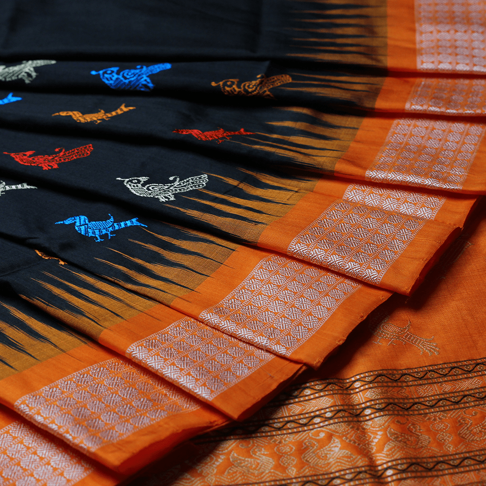 Handloom Silk Bomkai Saree Handloom Saree_Bomkai Silk Priyadarshini Handloom 