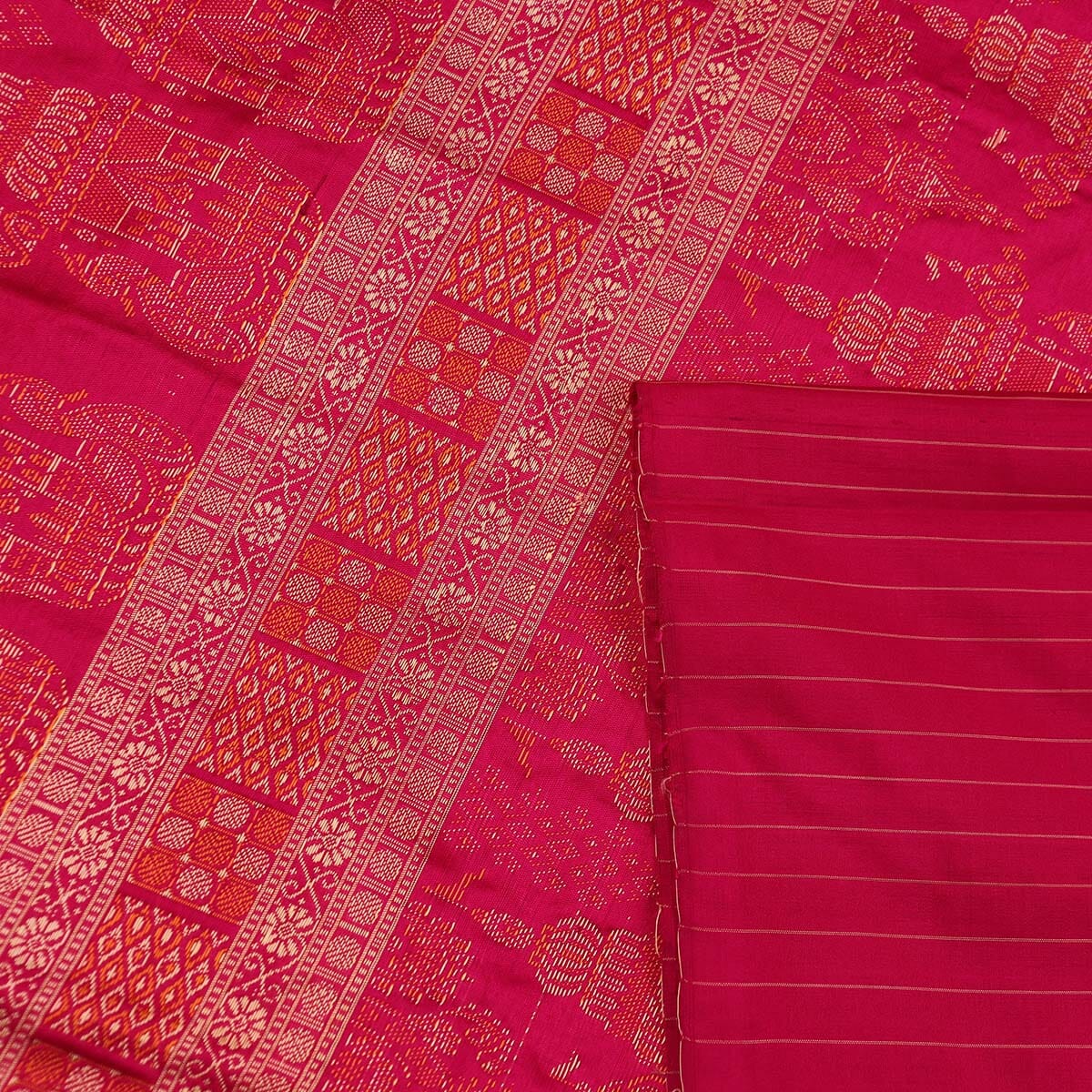 Handloom Silk Bomkai Saree Handloom Saree_Bomkai Silk Priyadarshini Handloom 