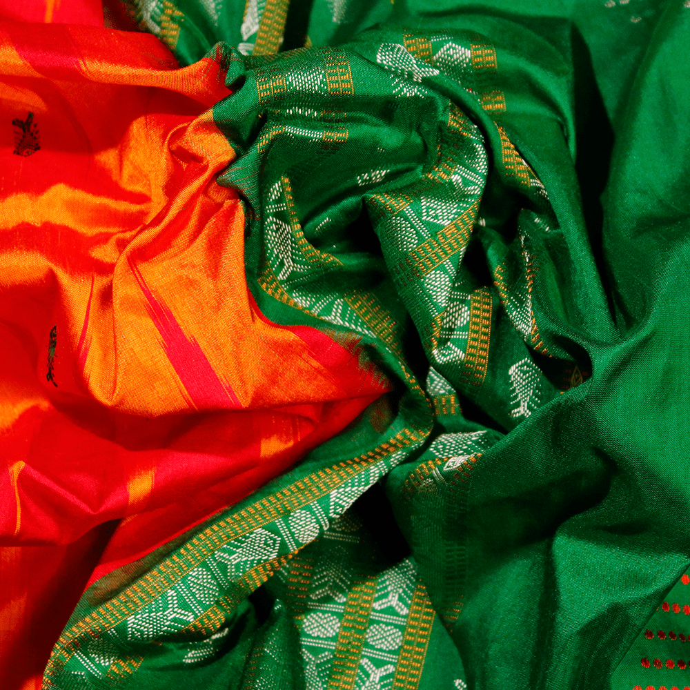 Handloom Silk Bomkai Saree Handloom Saree_Bomkai Silk Priyadarshini Handloom 