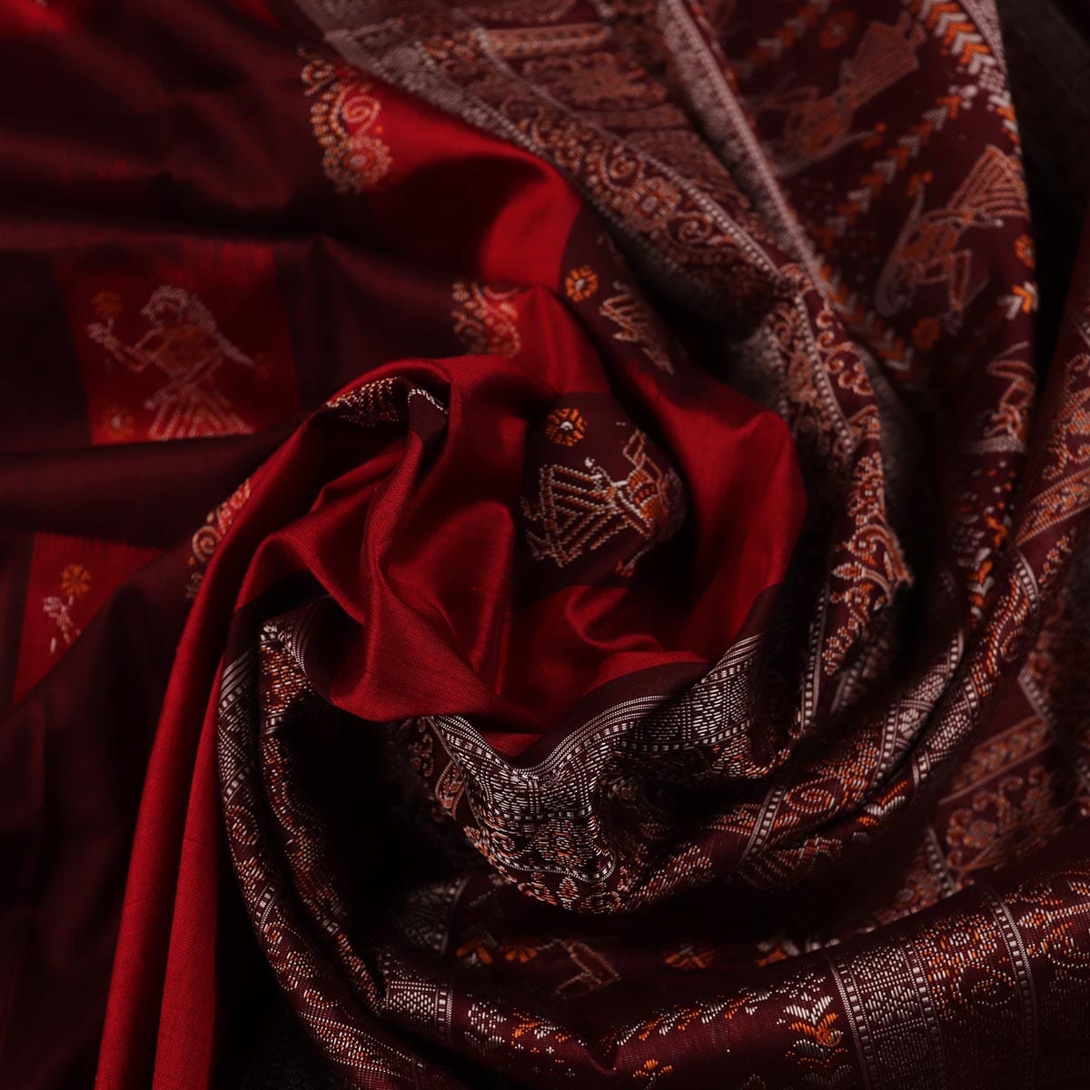 Handloom Silk Bomkai Saree Handloom Saree_Bomkai Silk Priyadarshini Handloom 