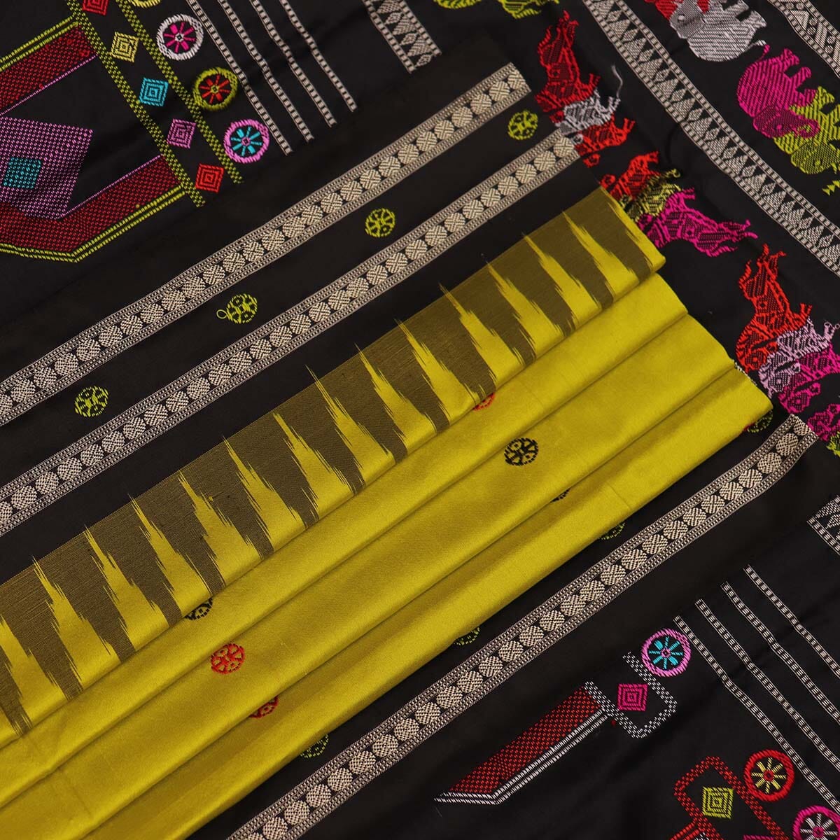Handloom Silk Bomkai Saree Handloom Saree_Bomkai Silk Priyadarshini Handloom 