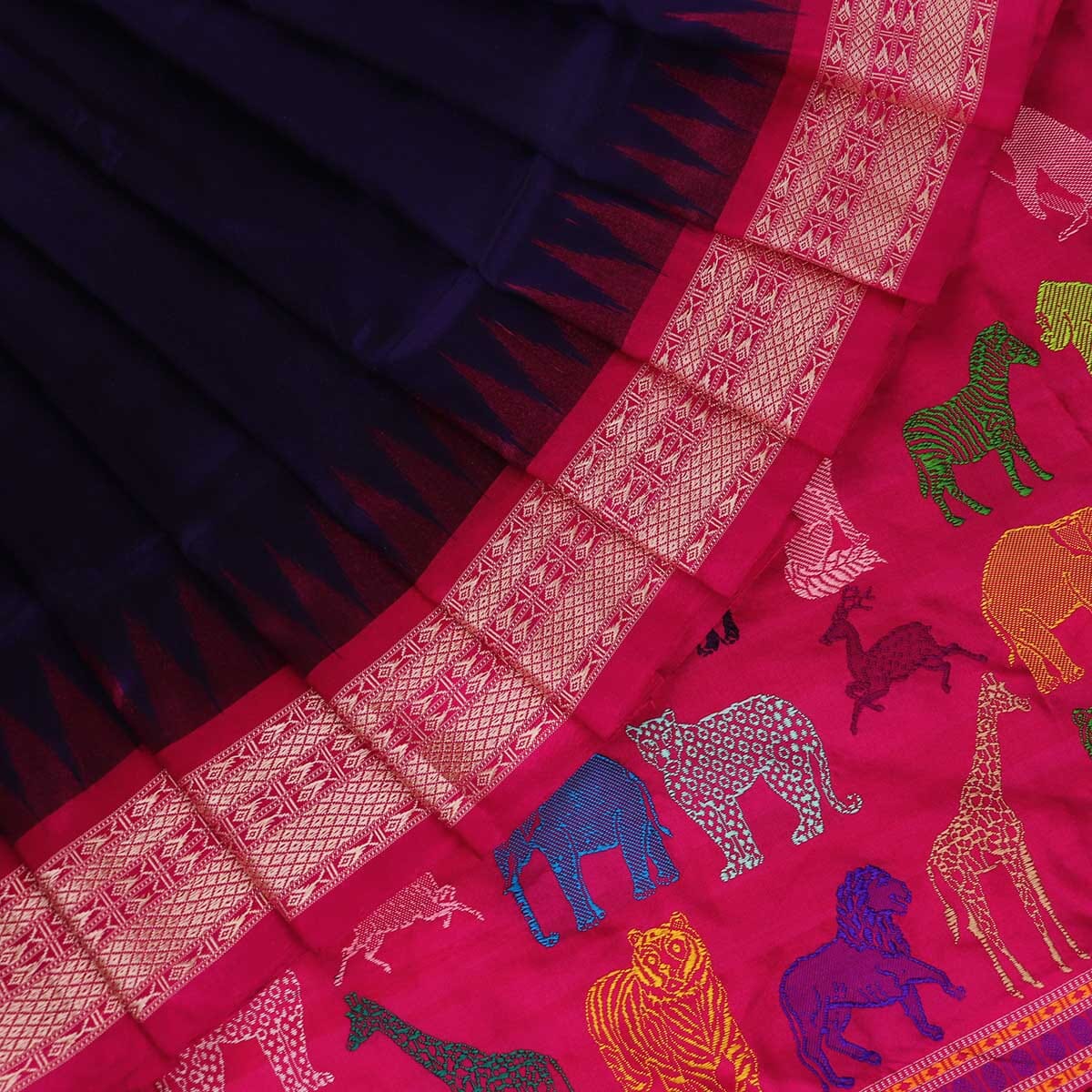 Handloom Silk Bomkai Saree 344