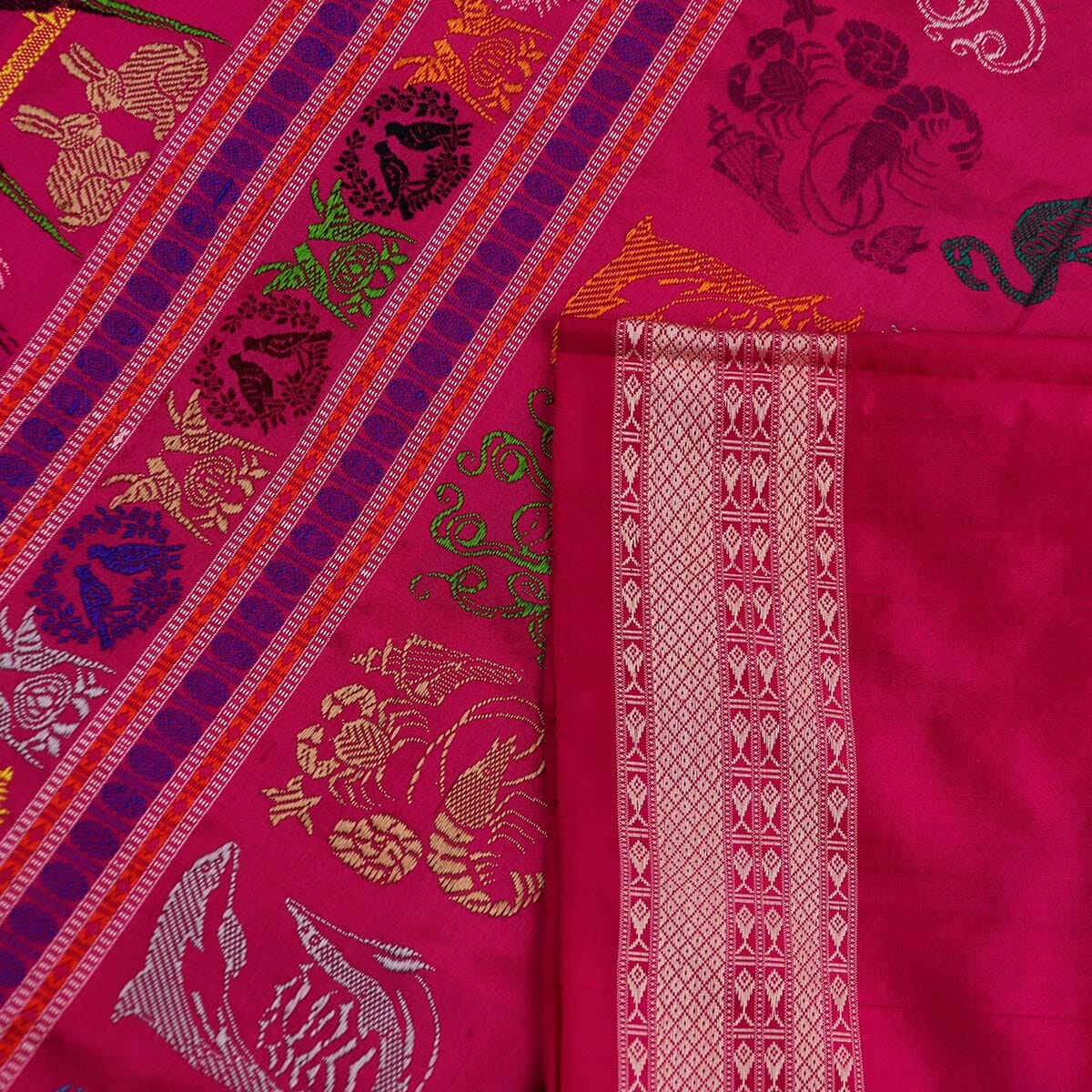 Handloom Silk Bomkai Saree Handloom Saree_Bomkai Silk Priyadarshini Handloom 
