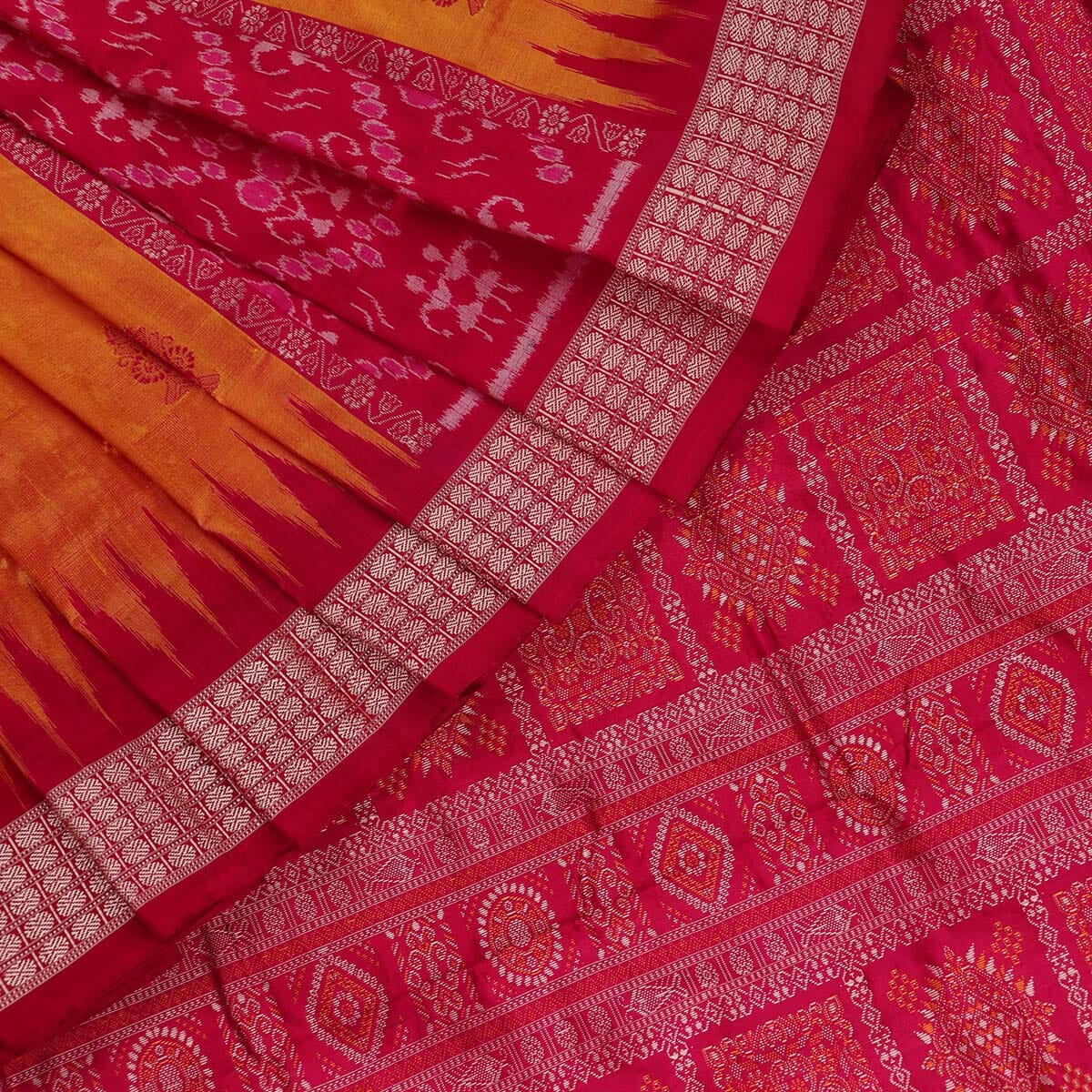 Red Orissa Silk Saree