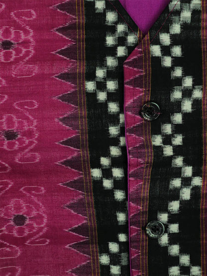 Handwoven Cotton Jacket Handloom Jacket_Women Priyadarshini Handloom 